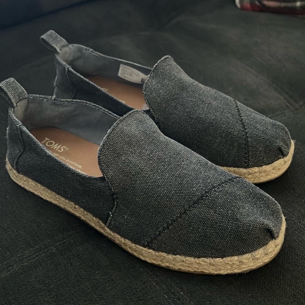 Toms Women's Deconstructed Alpargata Rope Slip-On Shoes Like New